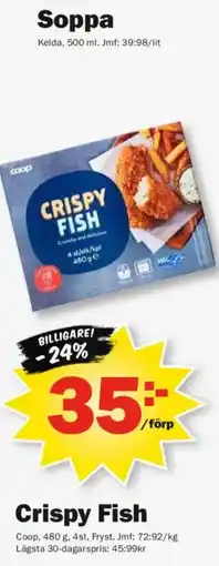 Pekås Coop Crispy Fish erbjuda