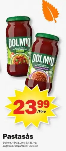 Pekås Dolmio pastasås erbjuda