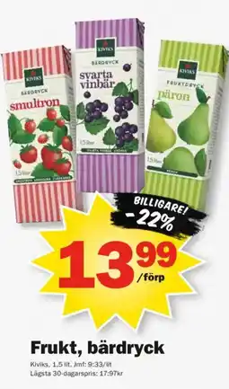 Pekås Kiviks frukt, bärdryck erbjuda