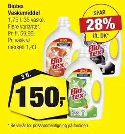 Calle Biotex vaskemiddel erbjuda
