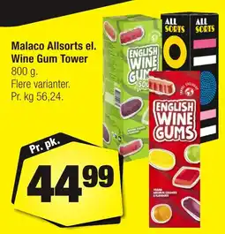 Calle Malaco Allsorts el. Wine Gum Tower erbjuda