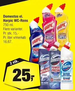 Calle Domestos el. Harpic WC-Rens erbjuda