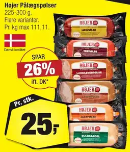 Calle Højer pålægspølser erbjuda