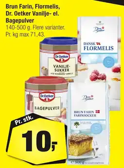 Calle Dr Oetker brun farin, flormelis, vanilje- el. bagepulver erbjuda