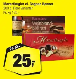 Calle Mozartkugler el. Cognac Bönner erbjuda