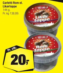 Calle Carletti Rom el. Likørtoppe erbjuda