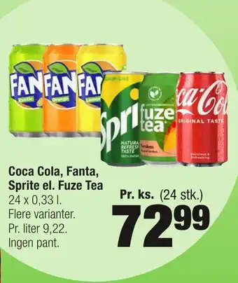 Calle Coca Cola, Fanta, Sprite el. Fuze Tea erbjuda