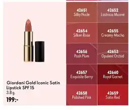 Oriflame Giordani Gold Iconic Satin Lipstick SPF 15 erbjuda