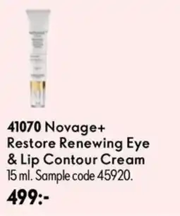 Oriflame Novage+ Restore Renewing Eye & Lip Contour Cream erbjuda