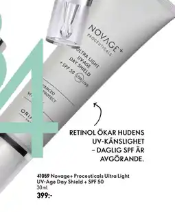Oriflame Novage+ Proceuticals Ultra Light UV-Age Day Shield + SPF 50 erbjuda