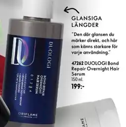 Oriflame Duologi Bond Repair Overnight Hair Serum erbjuda