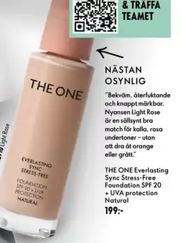 Oriflame The One Everlasting Sync Stress-Free Foundation SPF 20 + UVA protection Natural erbjuda