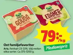 Stora Coop Arla ost familjefavoriter erbjuda