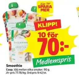 Stora Coop Smoothie, Medlemspris erbjuda
