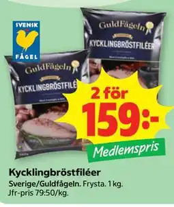 Stora Coop Kycklingbröstfiléer, Medlemspris erbjuda