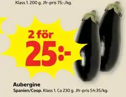 Stora Coop Aubergine erbjuda