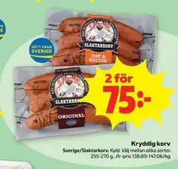Stora Coop Kryddig korv erbjuda
