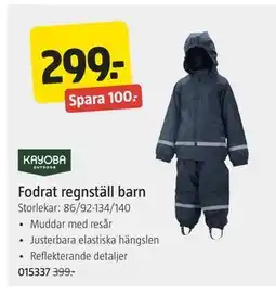 Jula Fodrat regnställ barn erbjuda