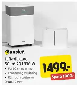 Jula Luftavfuktare 50 m² 20 l 330 W erbjuda