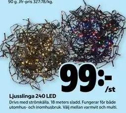 Stora Coop Ljusslinga 240 LED erbjuda