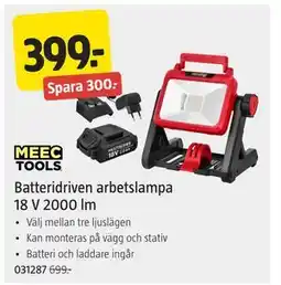 Jula Batteridriven arbetslampa 18 V 2000 lm erbjuda