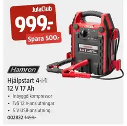Jula Hjälpstart 4-i-1 12 V 17 Ah erbjuda