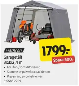 Jula Garagetält 3x3x2,4 m erbjuda