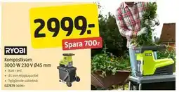 Jula Kompostkvarn 3000 W 230 V Ø45 mm erbjuda