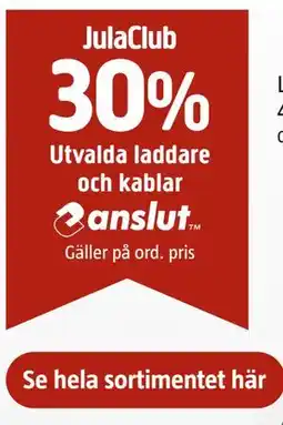 Jula Utvalda laddare och kablar erbjuda