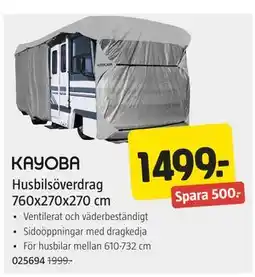 Jula Husbilsöverdrag 760x270x270 cm erbjuda