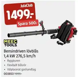 Jula Bensindriven lövblås 1,4 kW 276,5 km/h erbjuda