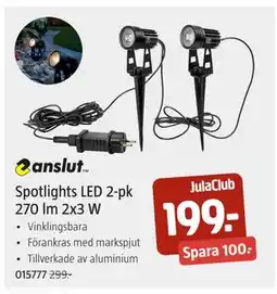 Jula Spotlights LED 2-pk 270 lm 2x3 W erbjuda