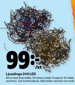 Stora Coop Ljusslinga 240 LED erbjuda
