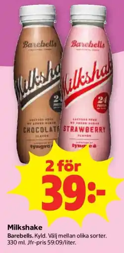 Stora Coop Barebells Milkshake erbjuda