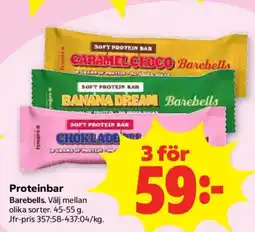 Stora Coop Barebells proteinbar erbjuda