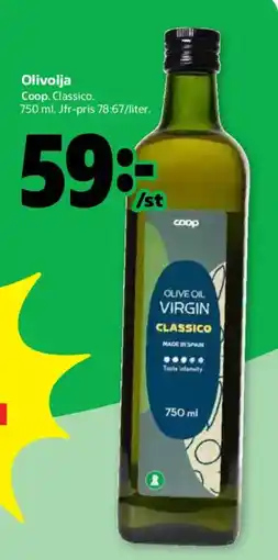 Stora Coop Coop olivolja erbjuda