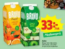 Stora Coop Bravo juice erbjuda