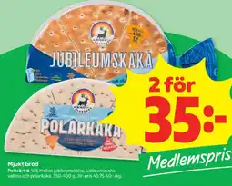 Stora Coop Polarbröd jubileumskaka erbjuda