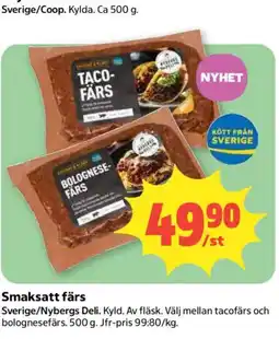 Coop Daglivs Smaksatt färs erbjuda