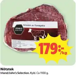 Coop Daglivs John's Selection Nötstek erbjuda