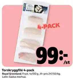 Coop Daglivs Royal Greenland Torskryggfilé erbjuda