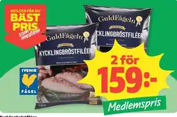 Coop Daglivs GuldFågeln kycklingbröstfiléer erbjuda