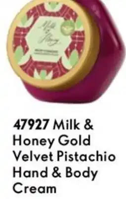 Oriflame Milk & Honey Gold Velvet Pistachio Hand & Body Cream erbjuda
