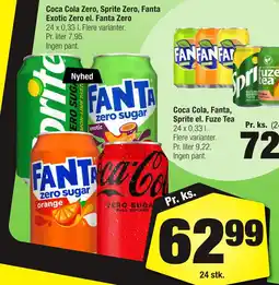 Calle Coca Cola, Fanta, Sprite el. Fuze Tea erbjuda