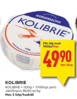 Willys Wernerssons Kolibrie erbjuda