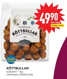 Willys Garant köttbullar erbjuda