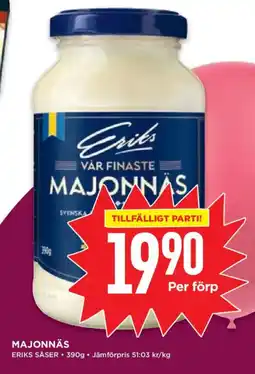 Willys Eriks majonnäs erbjuda