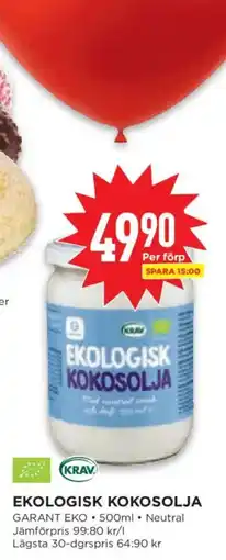 Willys Krav ekologisk kokosolja erbjuda