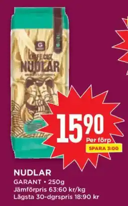 Willys Garant nudlar erbjuda