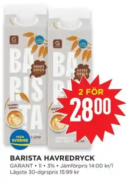 Willys Barista havredryck erbjuda